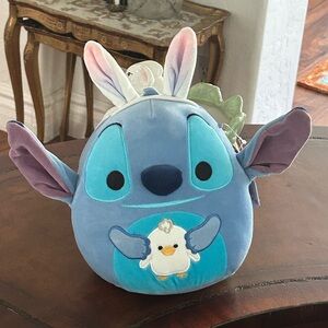 Squishmallow Kellytoy Plush Disney Stitch with Bunny Ears 8" Easter 2024 NWT